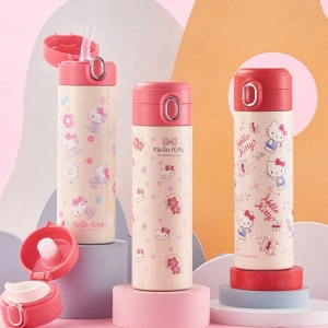Hello Kitty 雙蓋彈跳保溫杯 500ml
