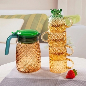 無鉛水晶玻璃菠蘿疊疊樂水壺